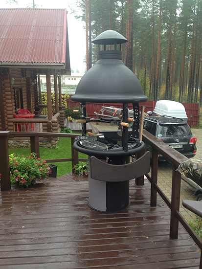 садовый финский гриль мангал барбекю угольно дровяной для дома и дачи, в беседку и гриль домик